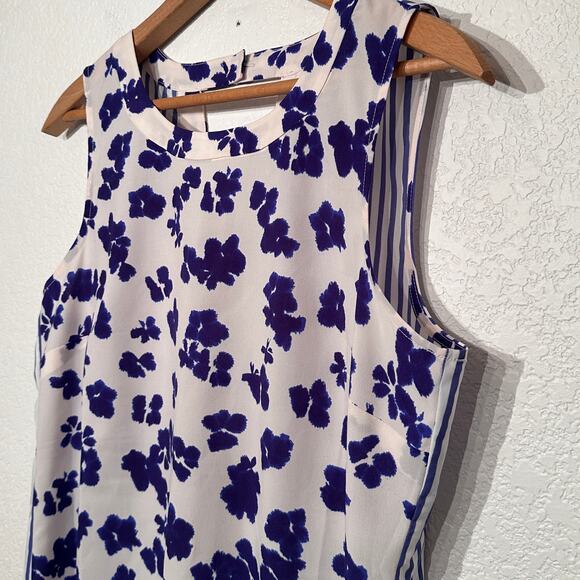 Cabi Hi-Low Floral Striped Tunic Sleeveless Small - Picture 3 of 11